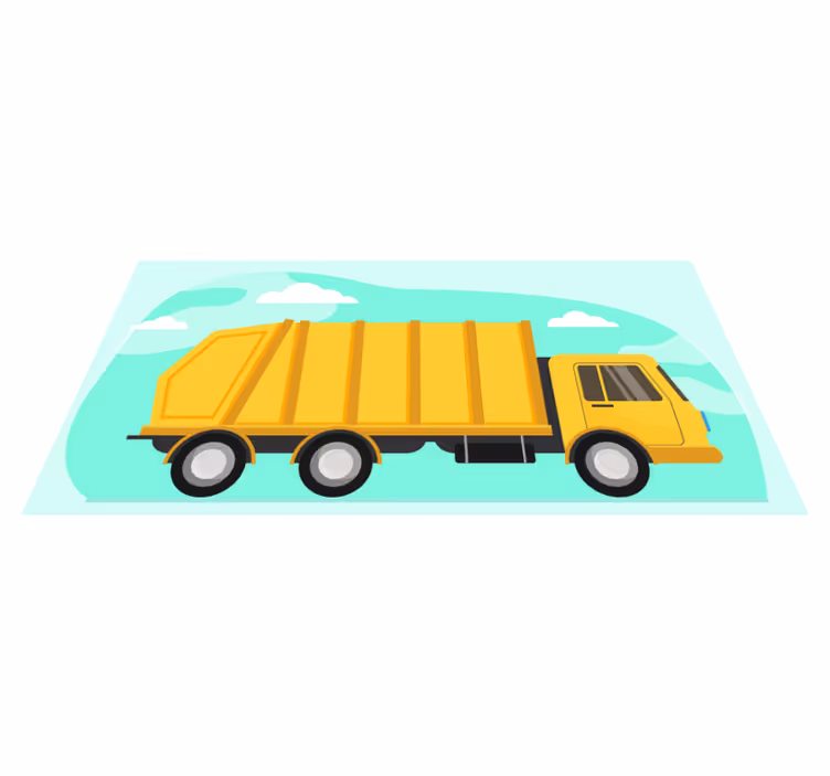Vinylteppich kindlich cartoon-muldenkipper - TenStickers