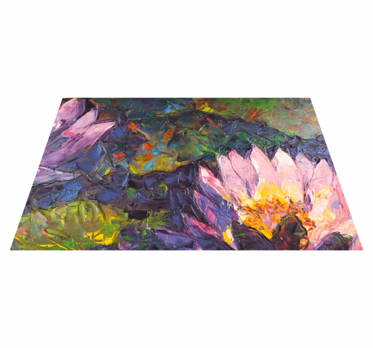 Vinyl Teppich Blumen impressionistische blüten - TenStickers