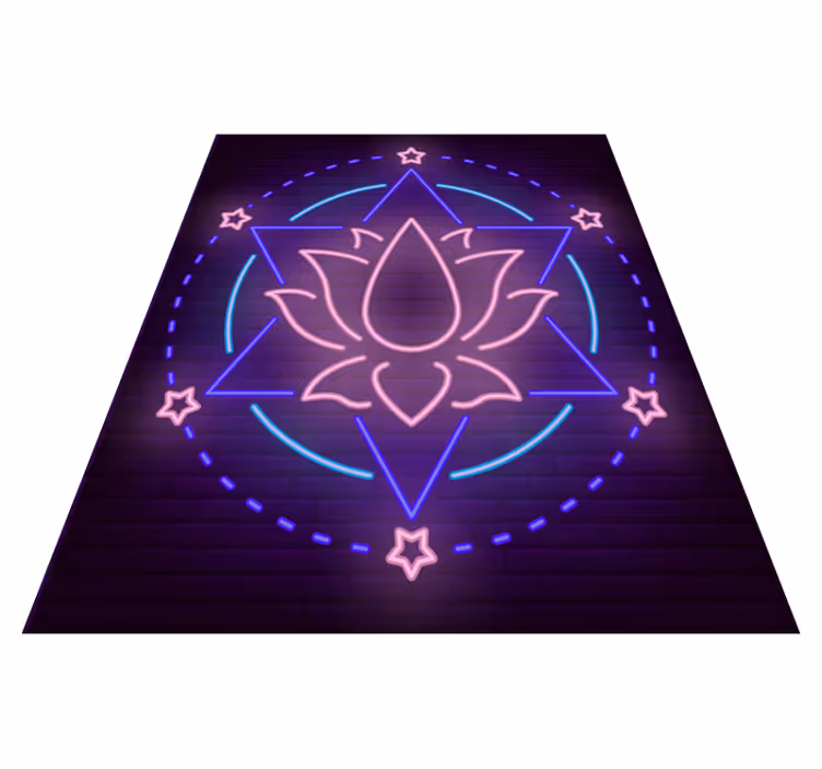 Vinyl teppich mandala neon muster - TenStickers