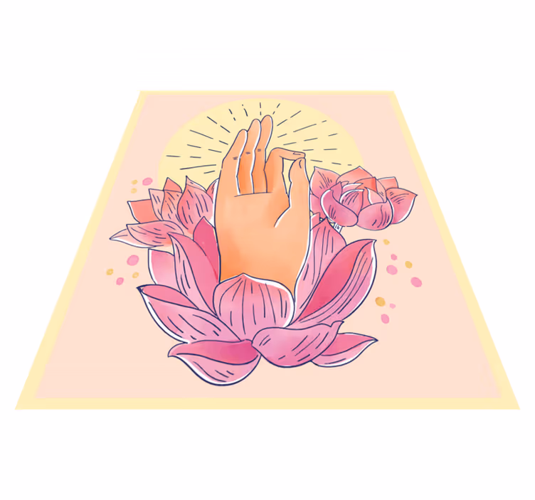 Vinyl Teppich Mandala spirituelle blütenillustration - TenStickers