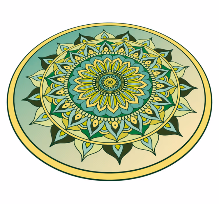 Vinyl teppich mandala lebhaftes mandala muster - TenStickers