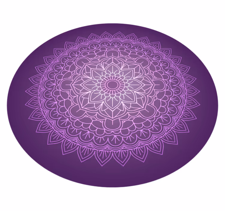 Vinyl Teppich Mandala lila Kreismotiv - TenStickers