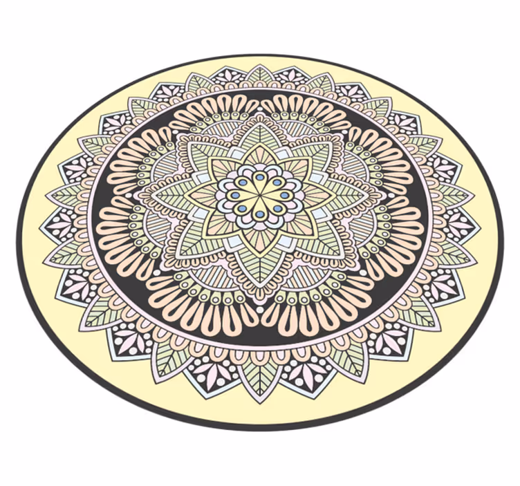 Vinyl Teppich Mandala komplexes kreisförmiges motiv - TenStickers