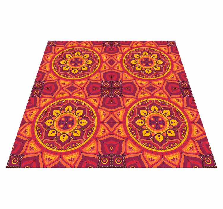 Vinyl Teppich Mandala Sonnenmotiv - TenStickers
