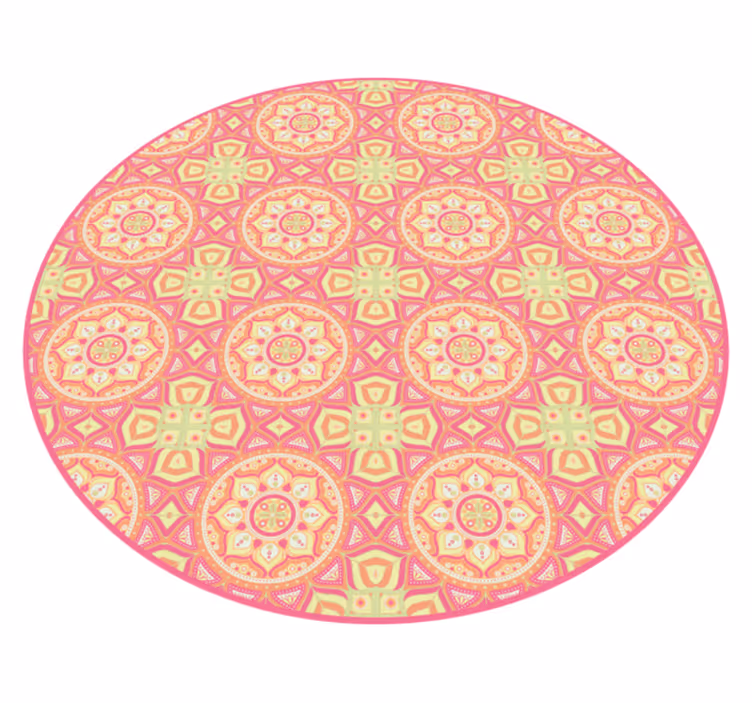 Vinyl teppich mandala mit mandala muster kreis - TenStickers