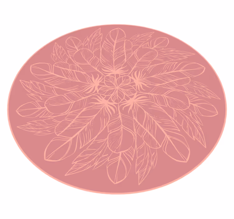 Vinyl Teppich Blumen botanische symmetrie - TenStickers