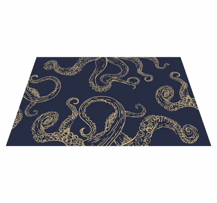 Vinyl Teppich Tiere Oktopus Tentakel - TenStickers
