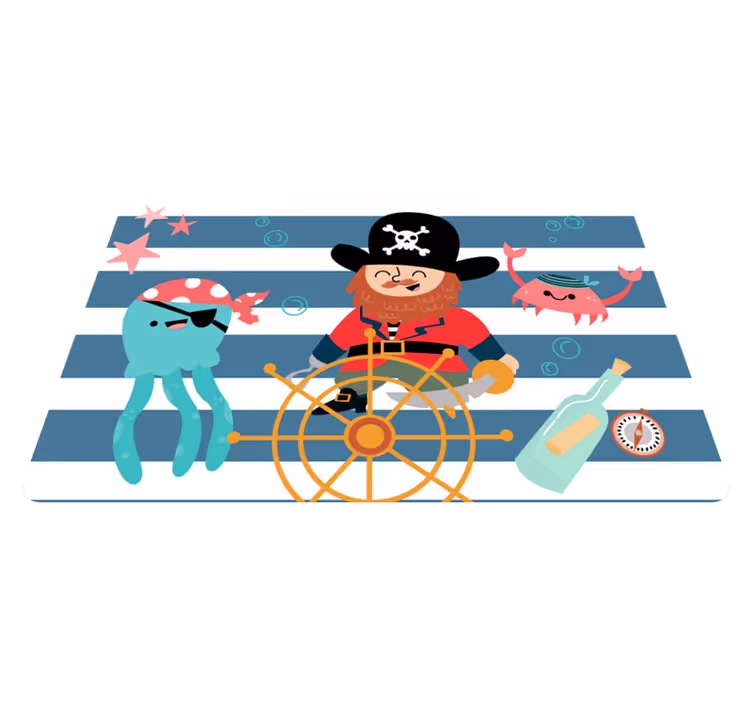 Vinyl Teppich Kinder piratenabenteuer - TenStickers