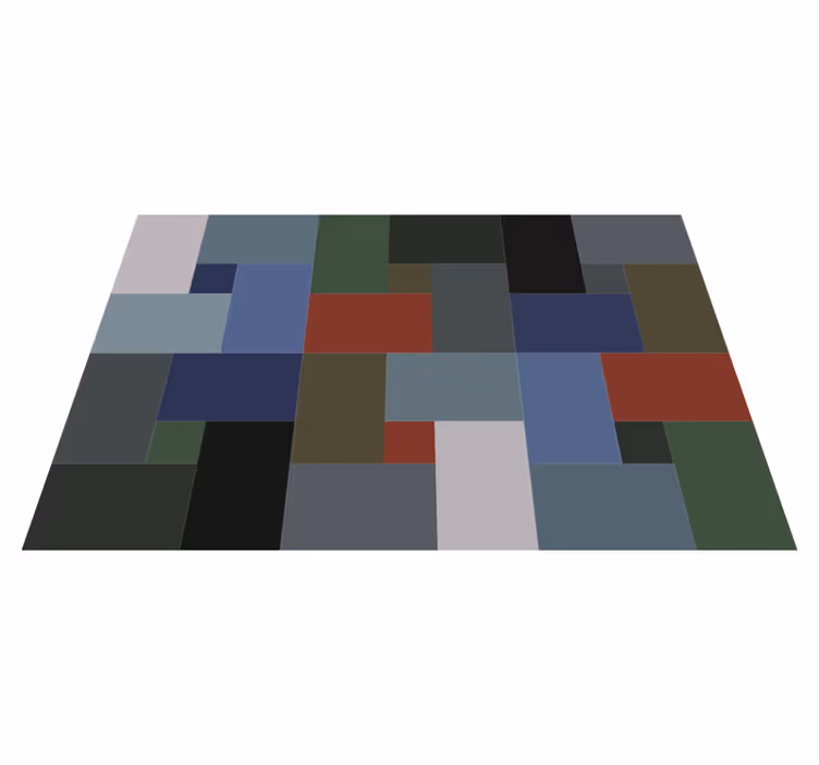 Vinyl Teppich geometrisch geometrische blöcke - TenStickers