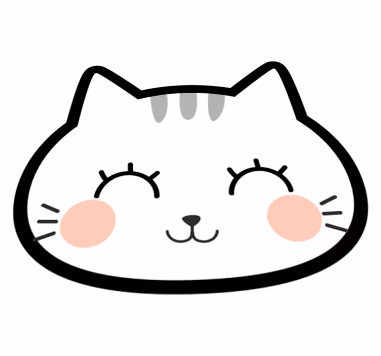 Vinyl Teppich Baby katzengesichtsform - TenStickers