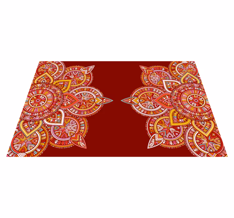 Vinyl Teppich Mandala lebendige geometrische motive - TenStickers