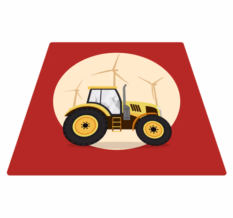 Vinyl Teppich Kinderzimmer Traktor spielkreis - TenStickers