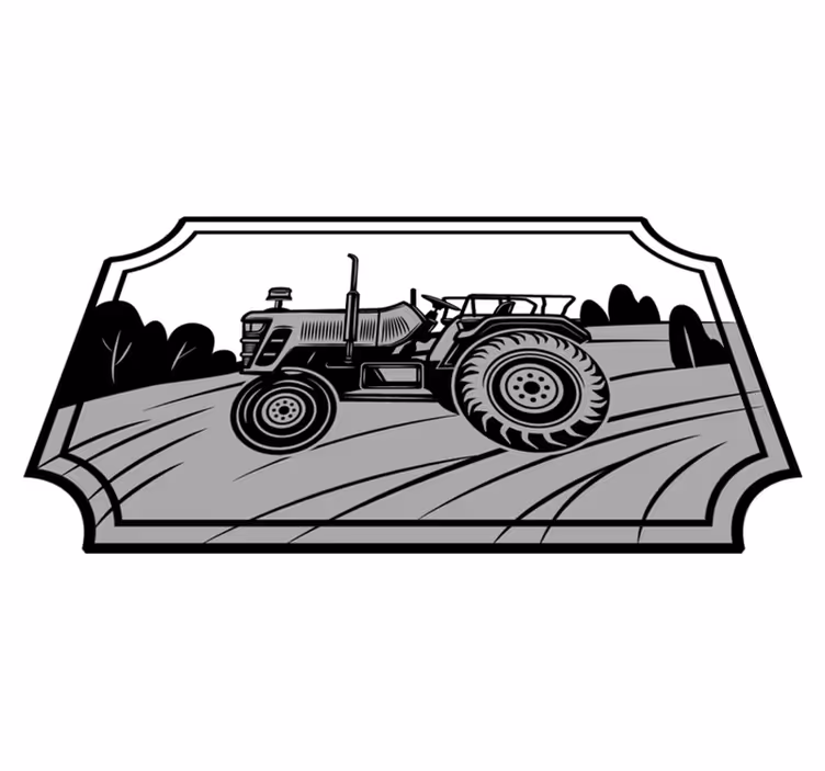 Vinylteppich kindlich monochromer traktor - TenStickers