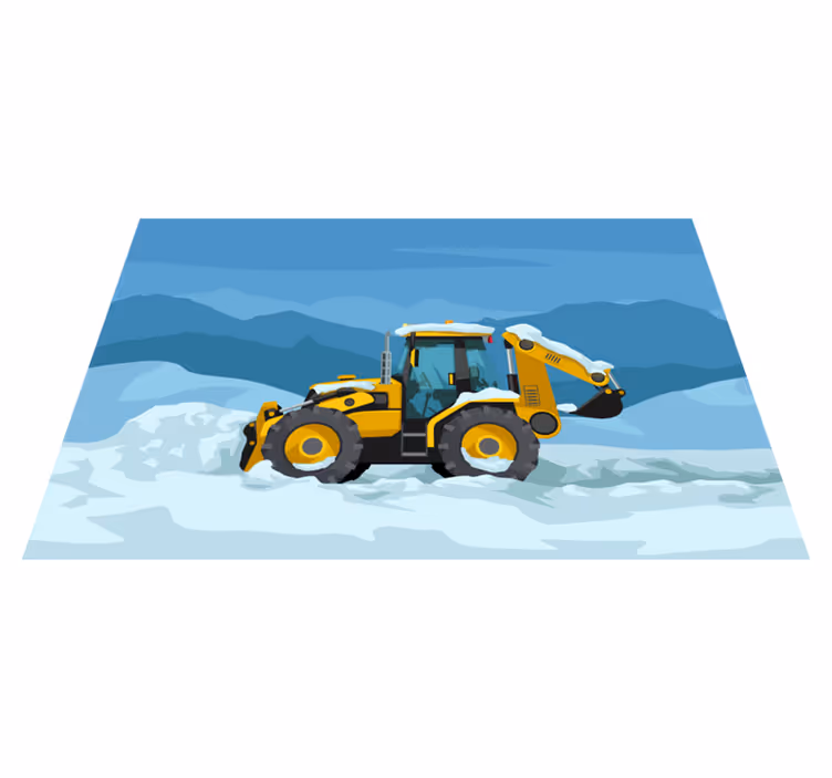 Vinyl Teppich Kinder baubagger - TenStickers