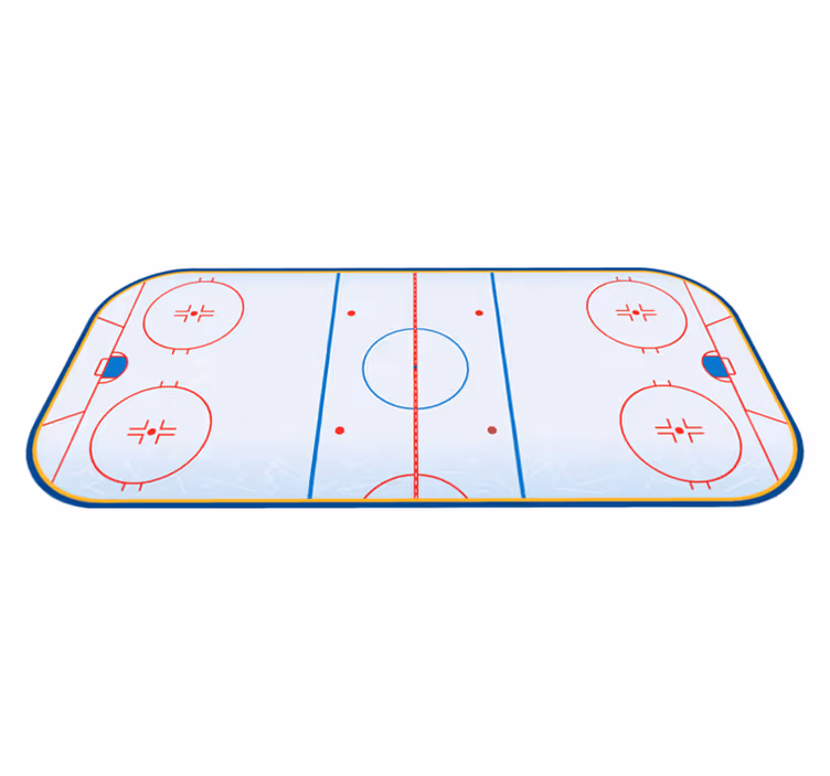 Vinyl Teppich Kinderzimmer spiele Eishockeyplatz - TenStickers