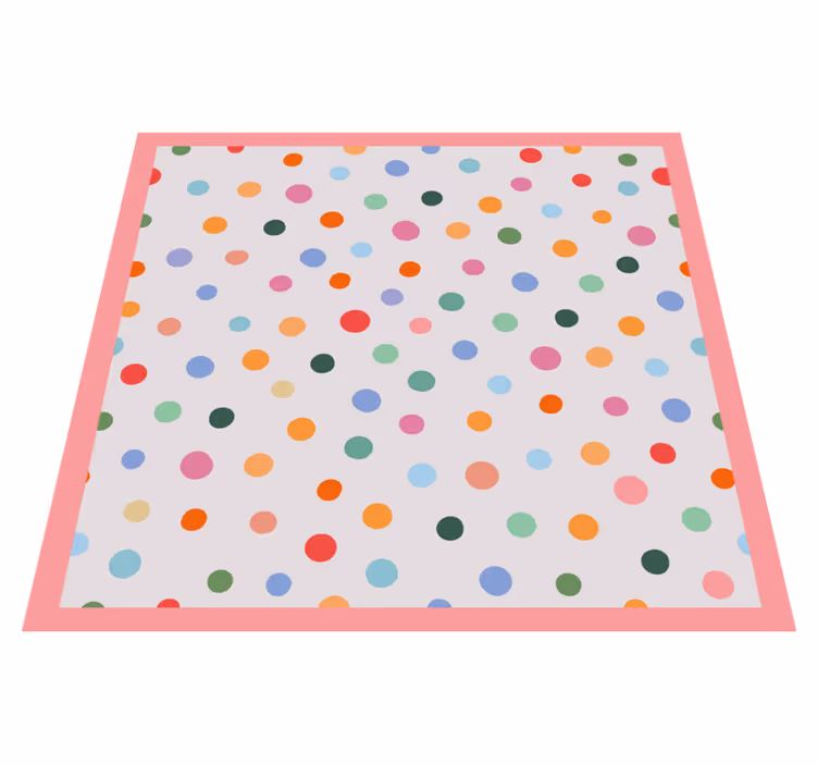 Vinyl Teppich Schlafzimmer buntes punktmuster - TenStickers