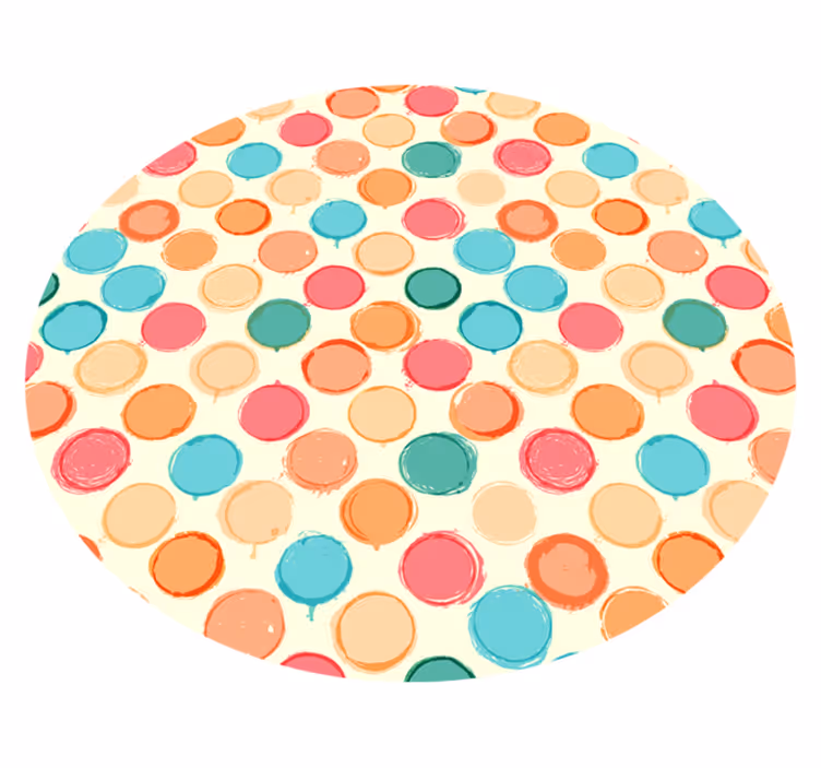 Vinyl Teppich geometrisch kreisförmige anordnung - TenStickers
