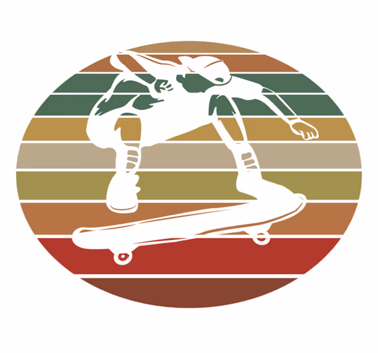 Vinyl Teppich Jugendzimmer skater-silhouette - TenStickers