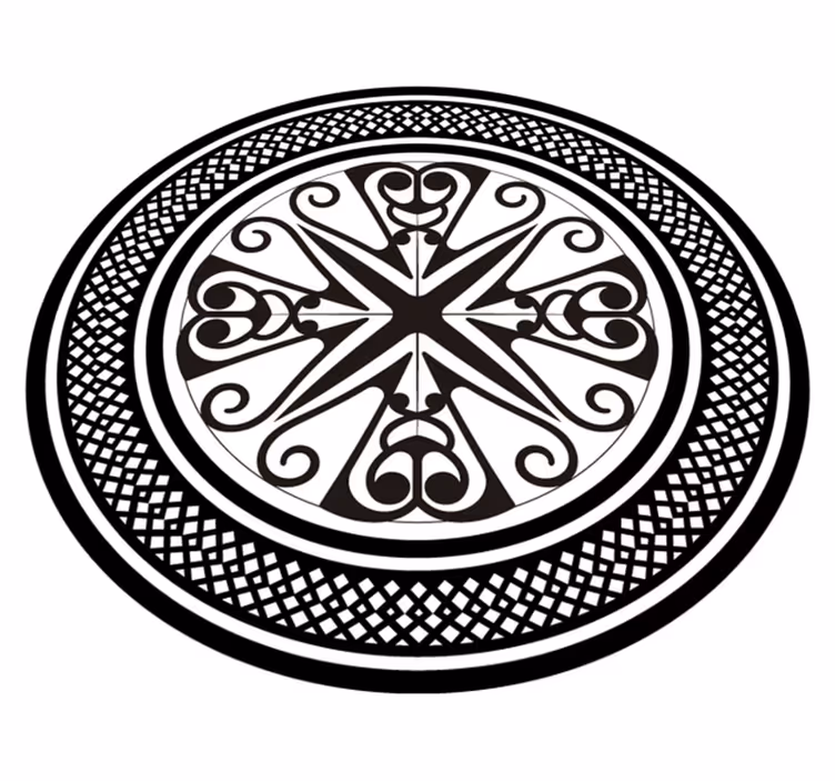 Vinyl Teppich geometrisch kreisförmige wirbeleinlage - TenStickers
