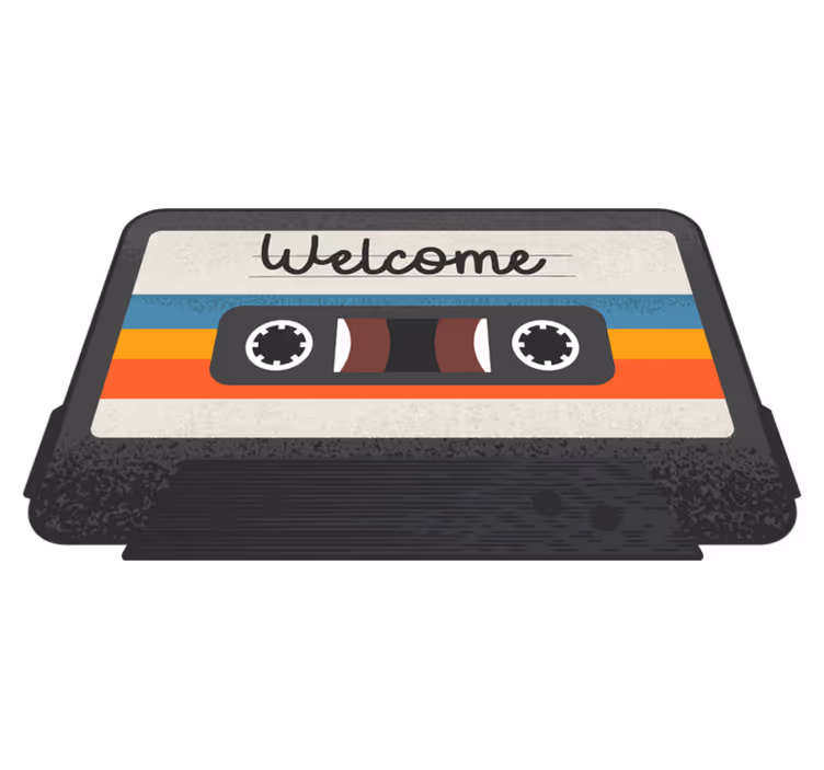 Vinyl Teppich Spruch kassetten-willkommensdesign - TenStickers