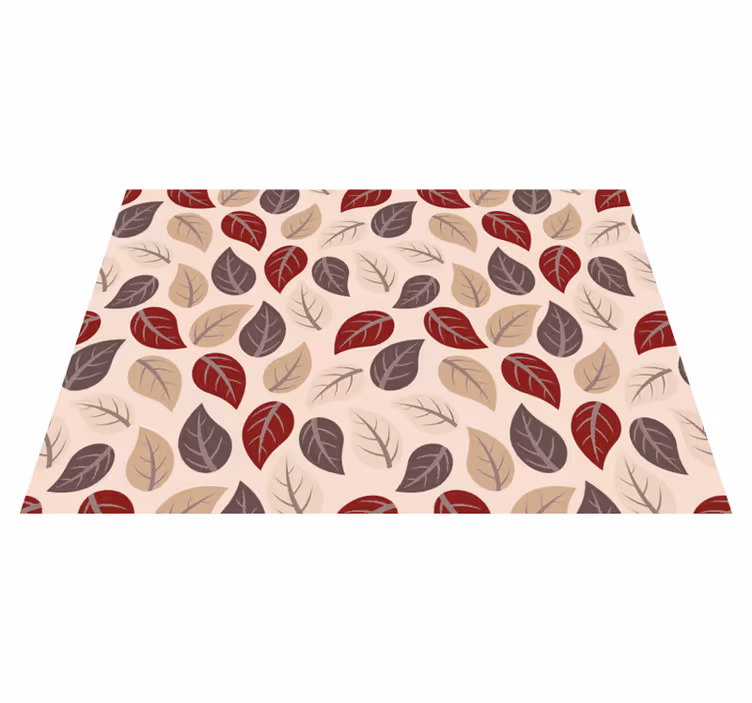 Vinylteppich Blumen Herbstblattmuster - TenStickers