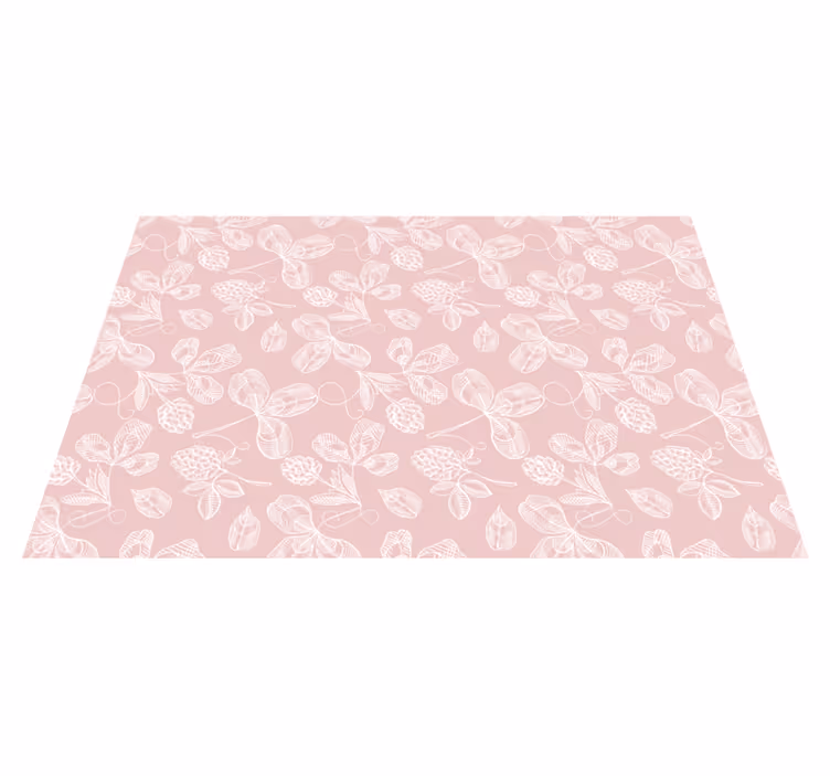 Vinyl Teppich Blumen botanische skizzen - TenStickers
