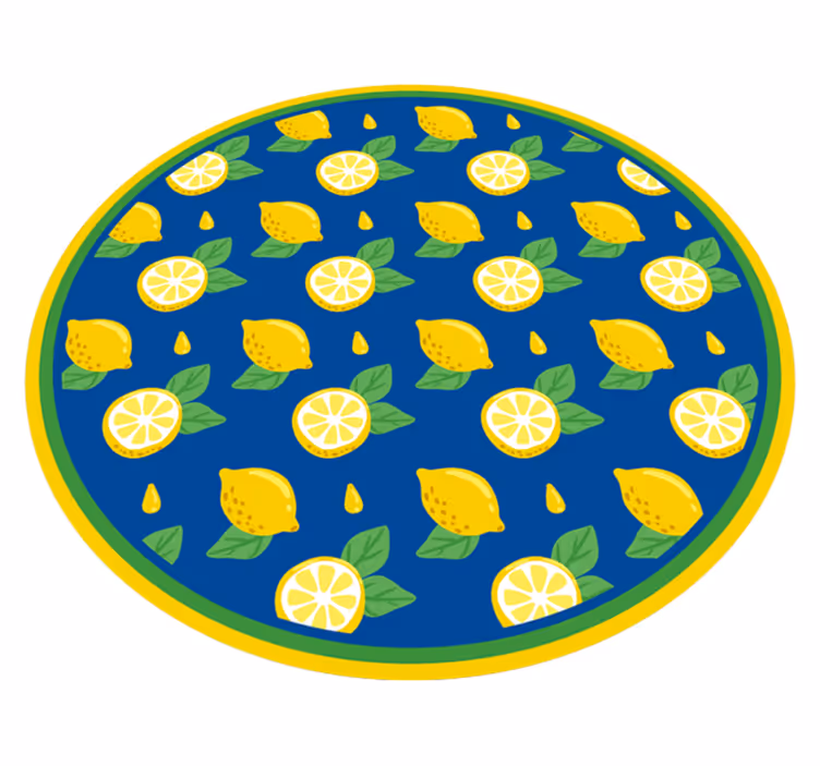Vinyl Teppich Küche zitrus-zitronen-design - TenStickers