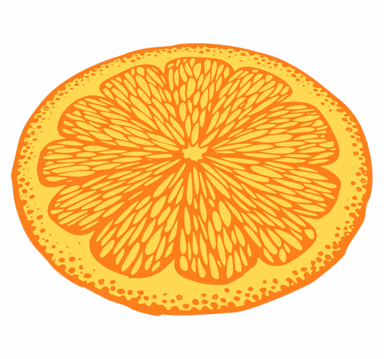 Vinyl Teppich Küche orangen-zitrusscheibe - TenStickers