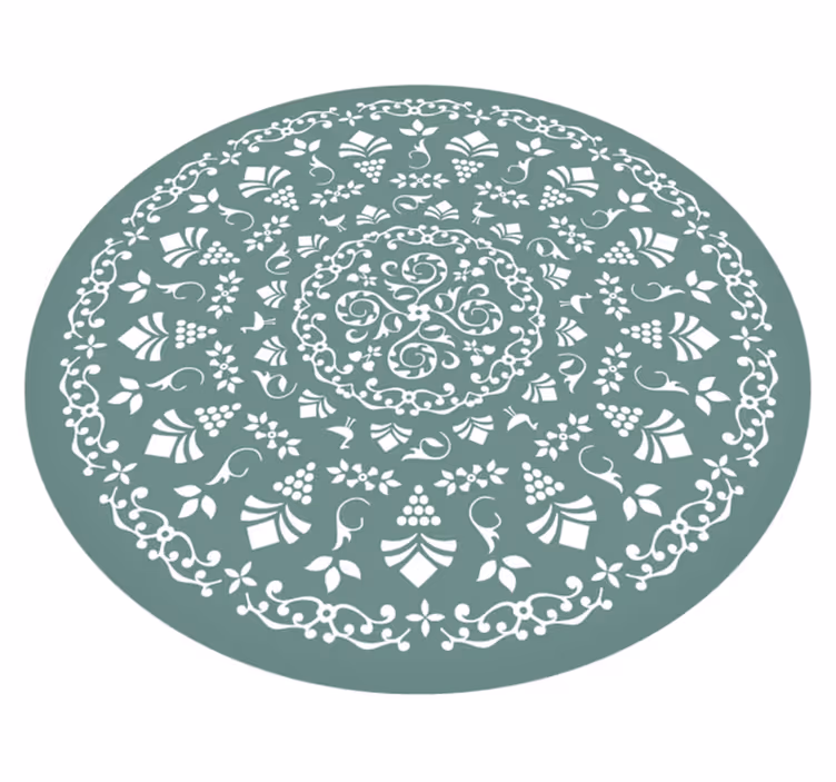 Vinylteppich nordisch Grauer runder zier - TenStickers