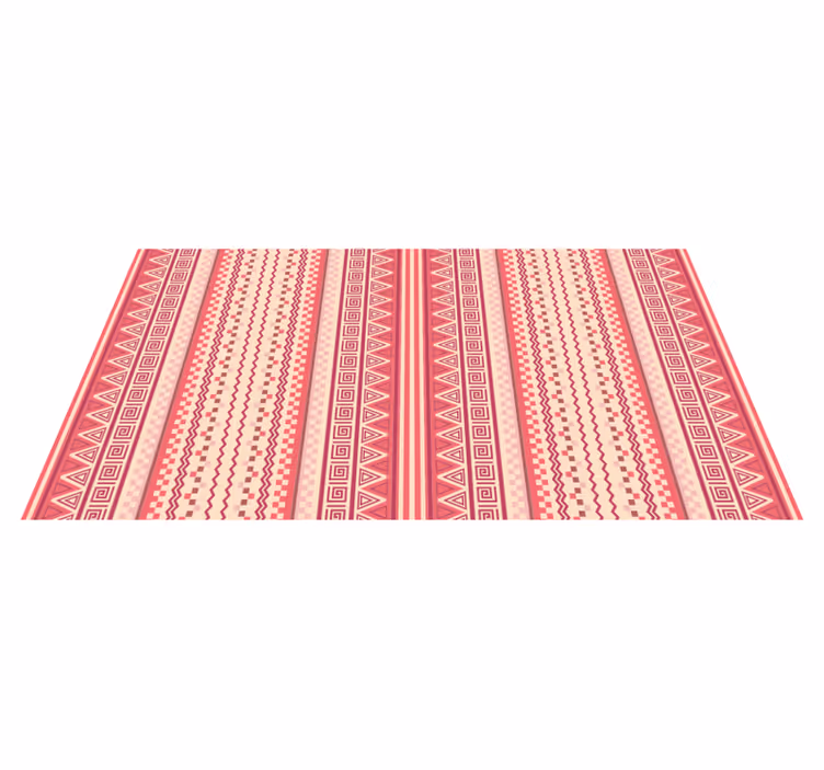 Vinyl Teppich mit ethnischem Design rosa gestreifter Kelim - TenStickers