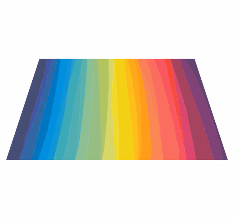 Vinyl Teppich gestreift bunte farbverlaufsstreifen - TenStickers