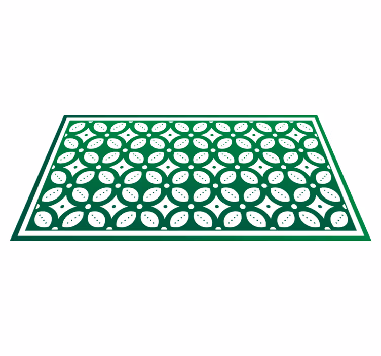Vinyl Teppich Küche geometrisches blattmotiv - TenStickers