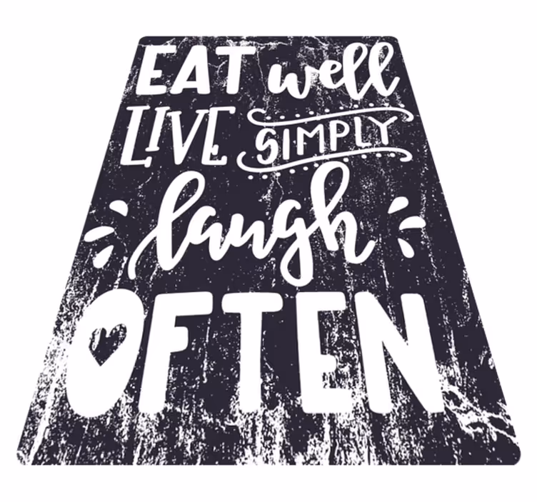 Vinyl Teppich Küche iss gut und lache oft - TenStickers