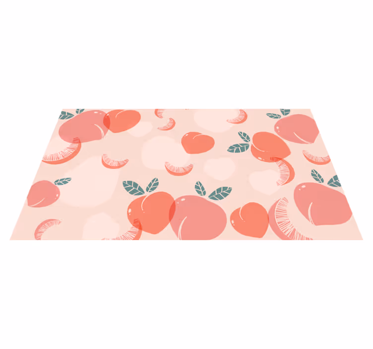 Vinyl Teppich Blumen fruchtige muster - TenStickers