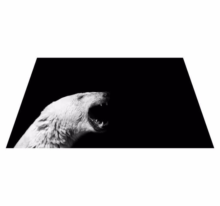 Vinyl Teppich Tiere eisbärenprofil - TenStickers