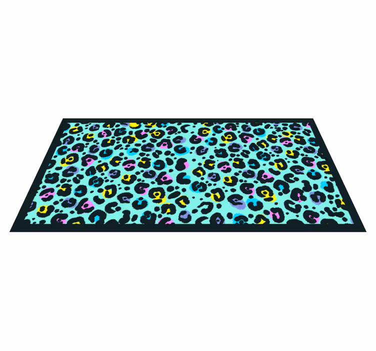 Vinyl Teppich Tiermuster buntes leopardenmuster - TenStickers