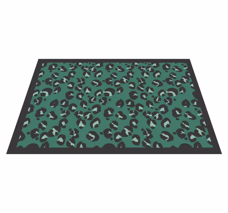 Vinyl Teppich Tiermuster grünes leopardenmuster - TenStickers