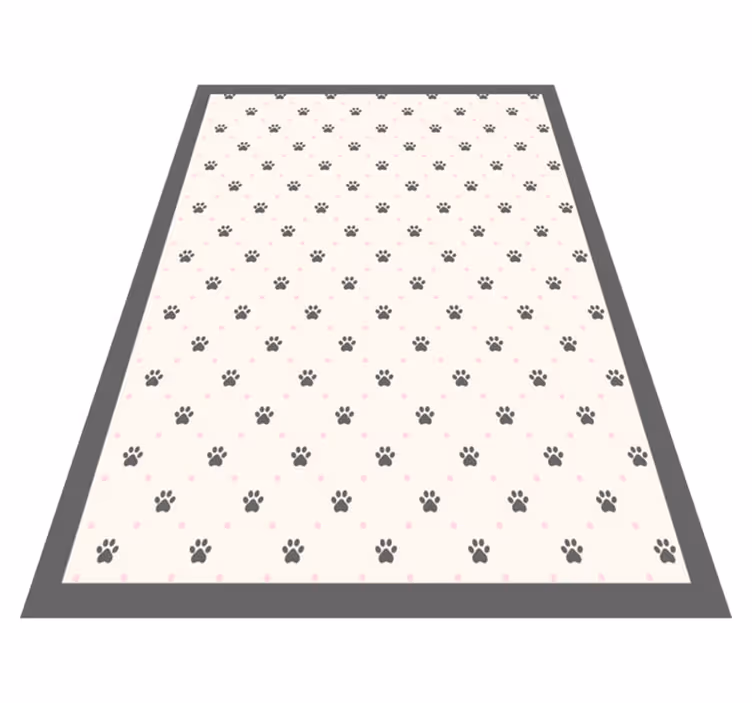 Vinyl teppich tiermuster pfotenabdruck-muster - TenStickers