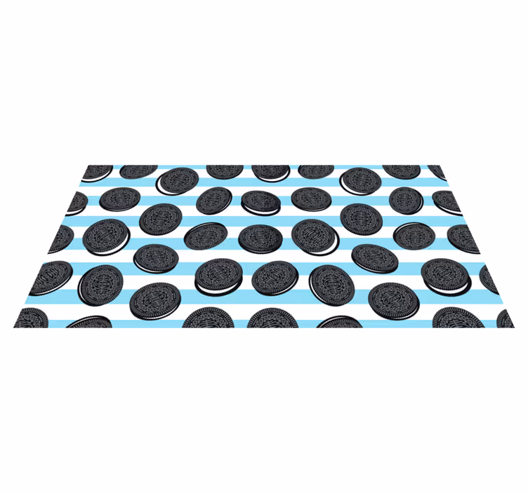 Vinyl Teppich Küche Oreo-Streifenmuster - TenStickers