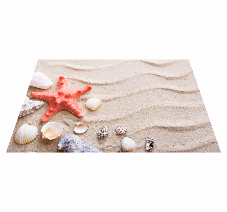 Vinyl Teppich Bad strand-inspirierte szene - TenStickers
