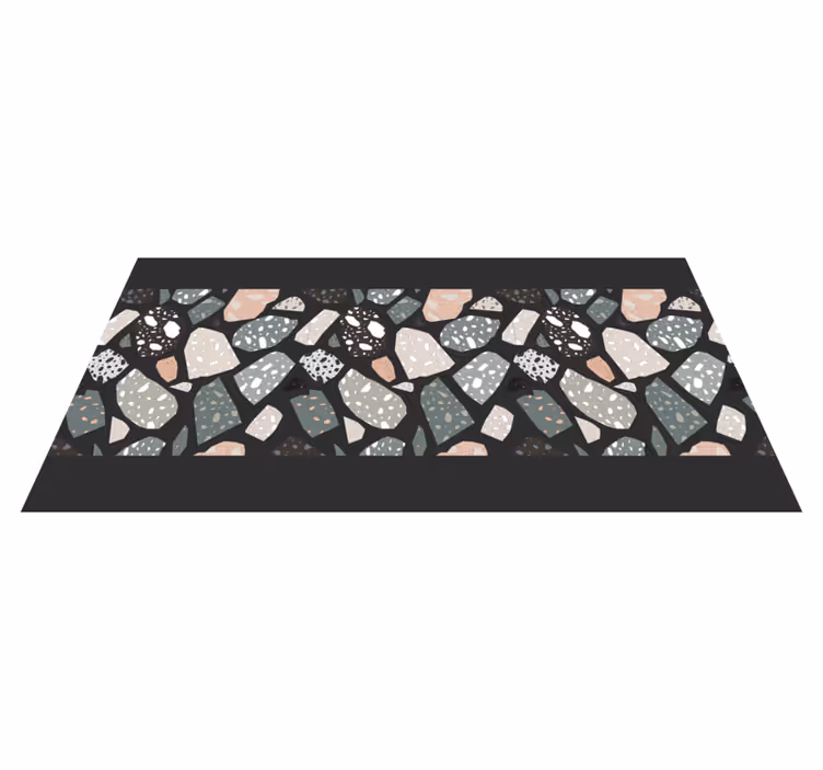 Vinyl Teppich Steinoptik buntes steinarrangement - TenStickers