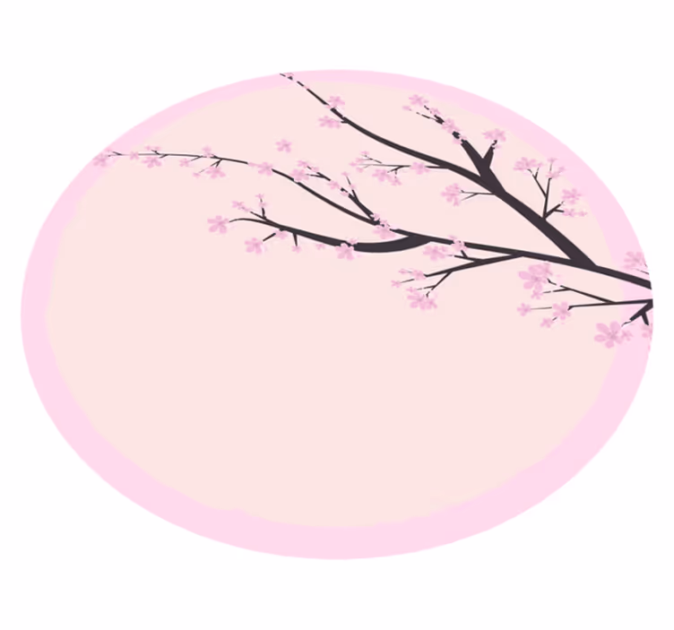 Vinyl Teppich Blumen kirschblütenzweig - TenStickers