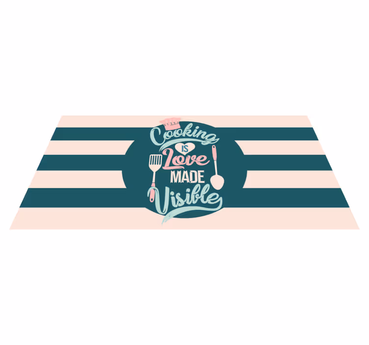 Vinyl Teppich Kochen ist Liebe zum Anfassen - TenStickers