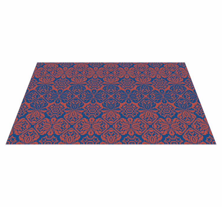 Vinyl teppich blumen mit eleganten botanischen elementen - TenStickers