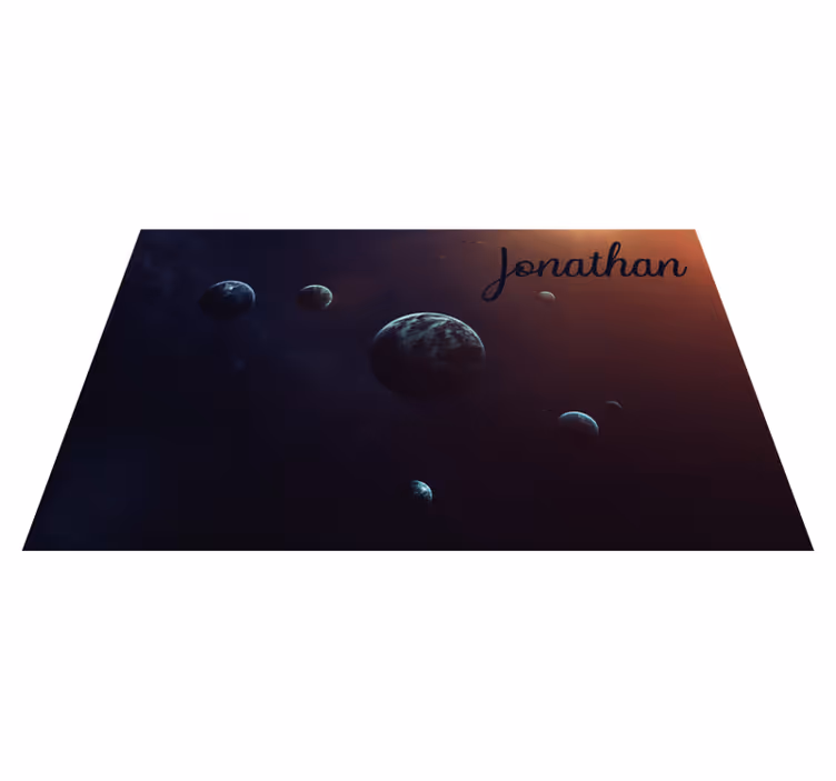 Vinyl Teppich Jugendzimmer himmlisches design mit namen - TenStickers