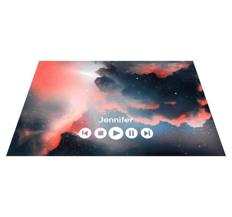 Vinyl teppich jugendzimmer weltraum musikgestaltung - TenStickers
