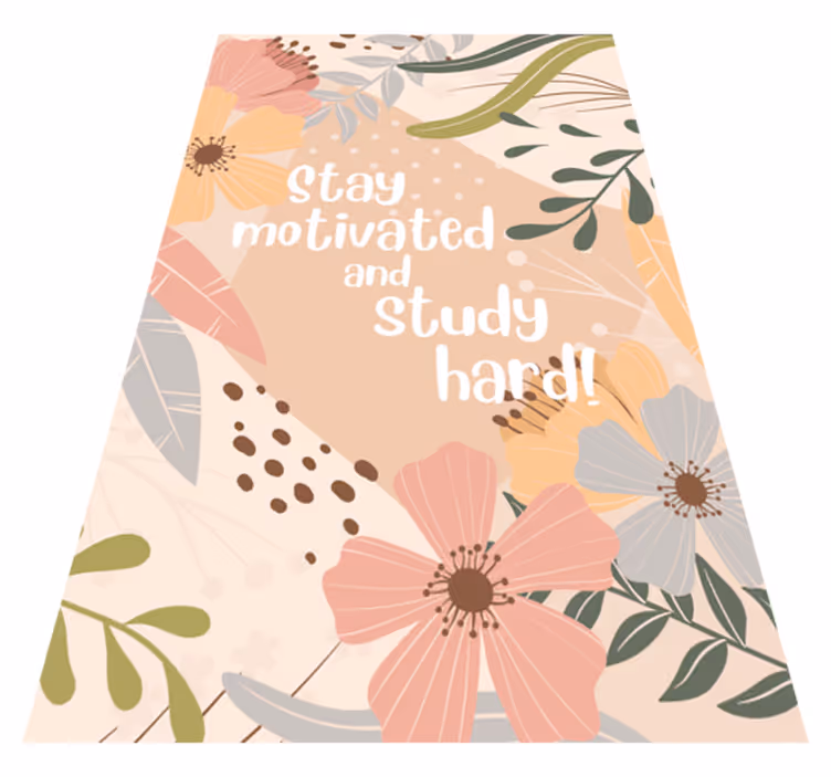 Vinyl Teppich Spruch bleib motiviert und lerne - TenStickers
