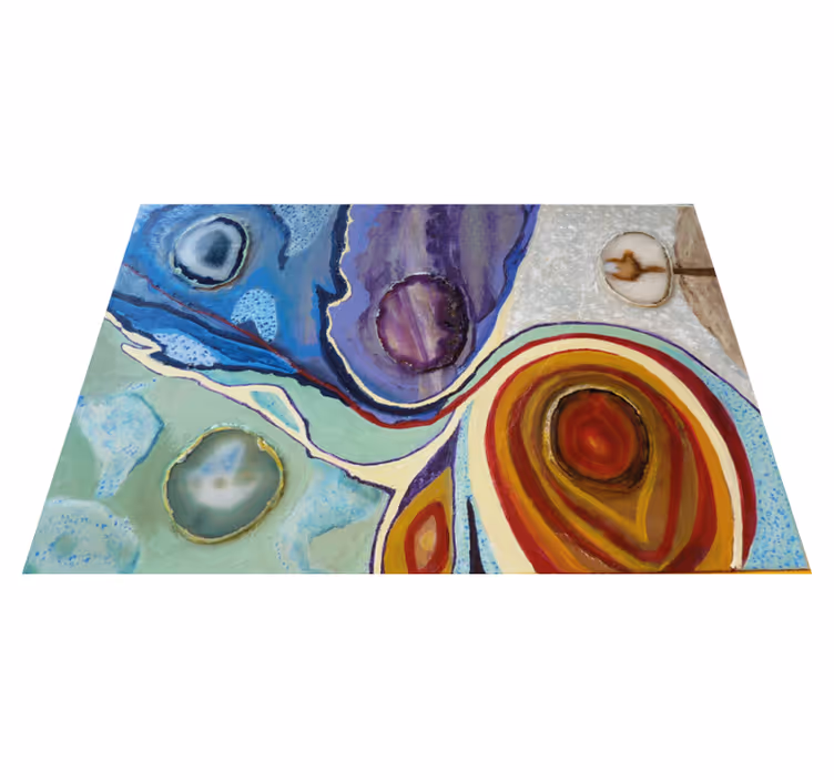 Vinyl Teppich Marmor bunte wirbel - TenStickers