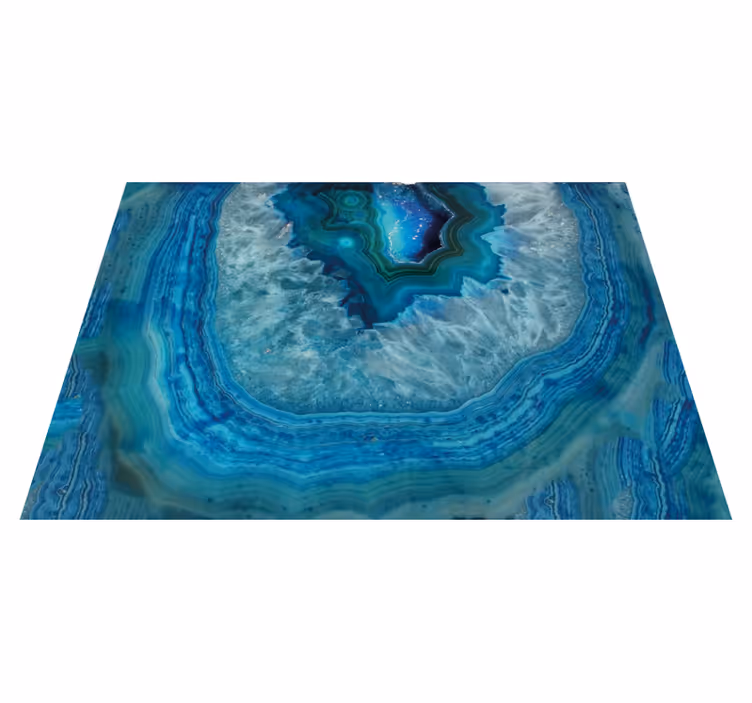 Vinyl Teppich Marmor atemberaubender blauer achat - TenStickers