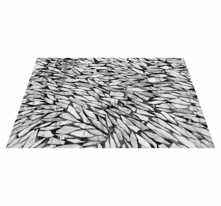 Vinyl Teppich Steinoptik graues realistisches muster - TenStickers